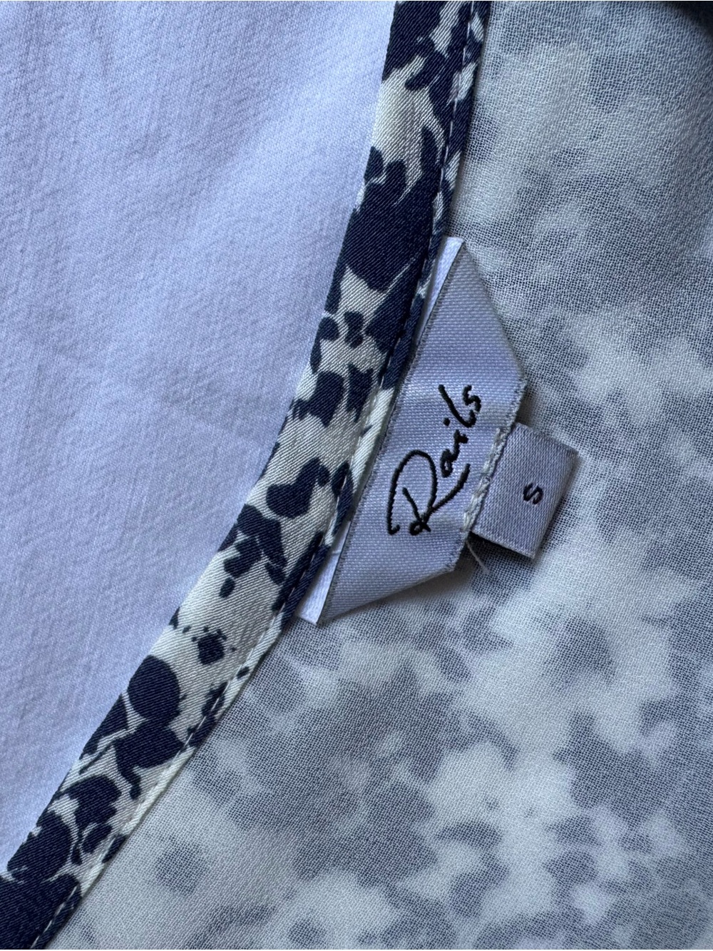 Rails Navy and White Floral Button-Front Mini Dress - Picture 2 of 8